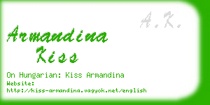 armandina kiss business card